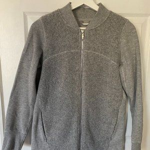Lululemon Stand Out Sherpa Grey Front-Zip Jacket size 6